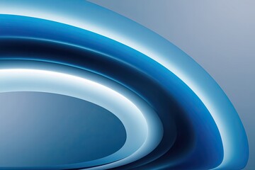 Poster - Fluid Abstract Blue Wave Background with Dynamic Motion Design