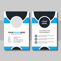 Wall Mural - Business id card template with minimalist elements design