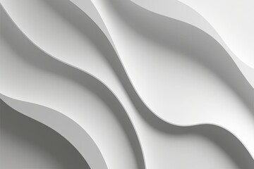 Poster - Modern Abstract White Background with Wavy Textures and Smooth Lines