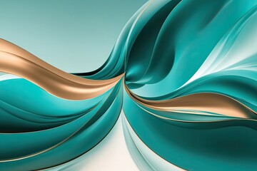 serene turquoise abstract art with fluid movement design