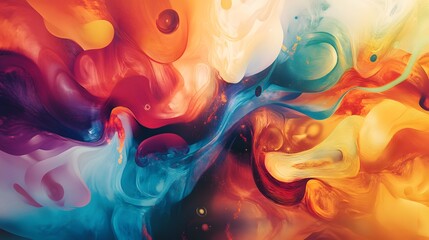 Wall Mural - Abstract Art with Swirling Colors and Patterns