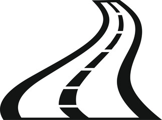 Poster - winding road is disappearing into the distance, creating a sense of mystery and adventure