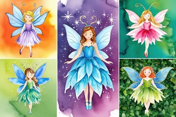 Enchanting Watercolor Fairy Art for Magical Celebrations and Events