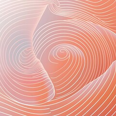 Wall Mural - A swirling white line pattern of spirals and loops, set against a gradient background shifting from soft pink to light orange, creating a playful and flowing design. 8k UHD, suitable for high-quality 