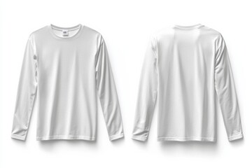 White Long Sleeve Tshirt Mockup Isolated created with Generative AI