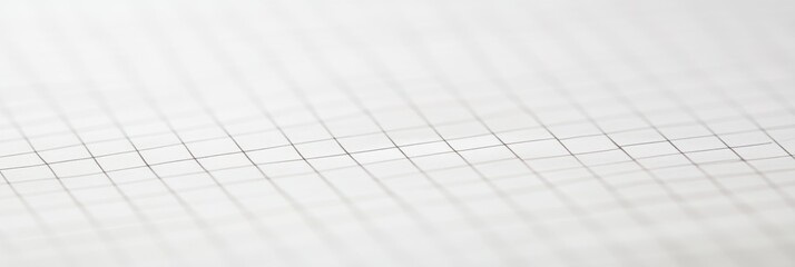 Poster - The photograph features a closeup of a neatly textured white grid paper with faint grid lines visible. The top-down angle emphasizes the paper's clean design and structure