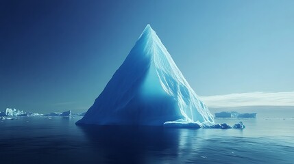 Majestic Iceberg in a Blue Landscape