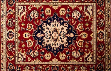 Wall Mural - 18. **Full-size seamless Anatolian rug design with intricate geometric and floral elements**