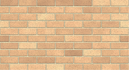 Wall Mural - Light brown decorative brick wall. Seamless panoramic vector illustration	
