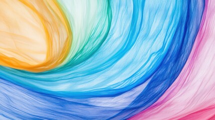 Wall Mural - A dynamic blend of swirling rainbow colors creates an abstract background that captivates with its vibrant and smooth transitions