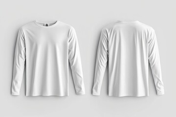 White Long Sleeve Tshirt Mockup Isolated created with Generative AI