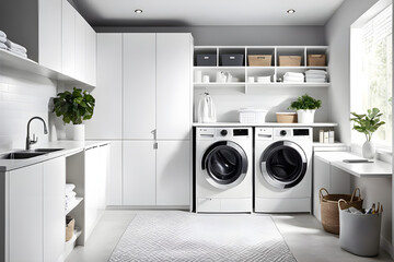 Wall Mural - washing machine in the Laundrie Room