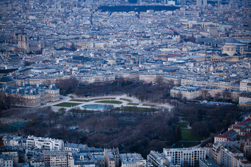  aerial panorama of Paris, France