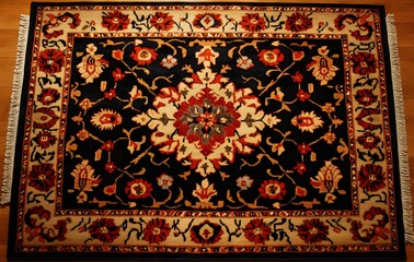 Wall Mural - 43. **Full-size traditional Afghan rug pattern featuring a seamless array of rich, detailed designs**