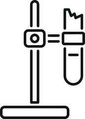 Poster - This icon of a laboratory clamp holding a test tube is perfect for representing science experiments