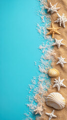 Wall Mural - Light Blue Sea and Sand Background