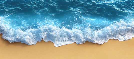 Wall Mural - Calm Ocean Waves and Sandy Shoreline