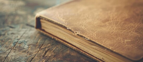 Poster - close up image of a notebook vintage appearance. copy space image. place for adding text and design