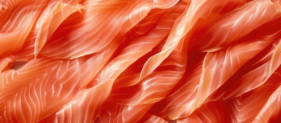 Poster - salmon textile pattern with copy space