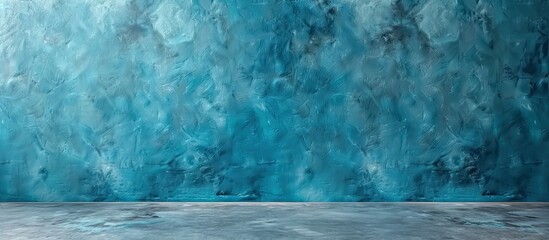 Canvas Print - blue harmonious plaster backdrop with copy space