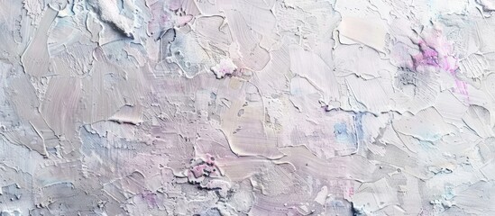 Sticker - The wall s plaster texture features rough strokes created with a palette knife with paint on the surface serving as an abstract background for design. Copy space image