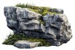 © kharom - Realistic rock formation with moss