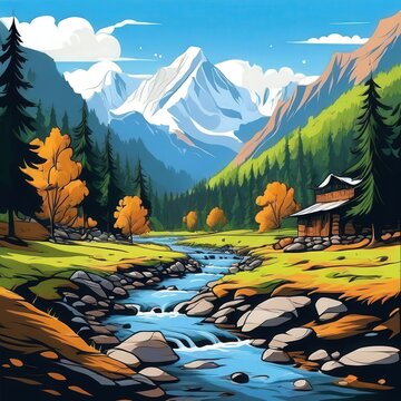 the AI Image Generator, camping themed image on a transparent