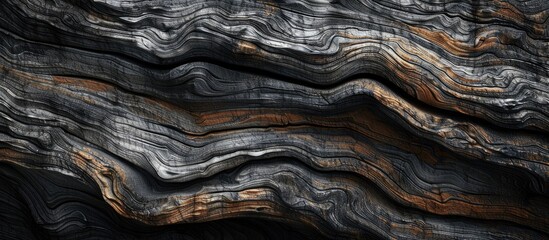 Poster - close up photograph of the grain patterns in a weathered maple log. copy space image. place for addi