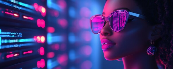 Poster - African American woman Coco in a 3D illustration