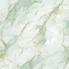 seamless pattern of white marble with pale green and gold veining