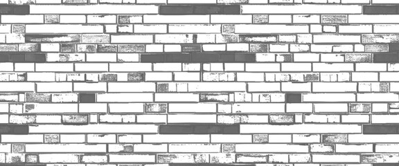 Canvas Print - Vector grunge style brick wall Transparent texture.
