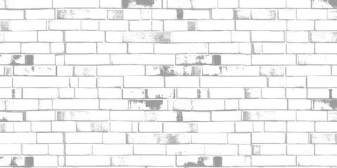 Wall Mural - Vector grunge style brick wall Transparent texture.
