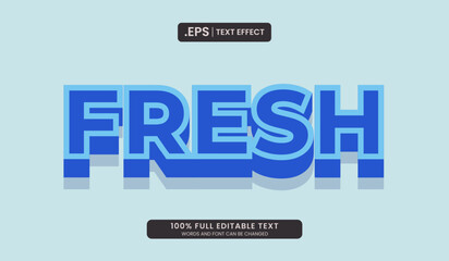 Wall Mural - design editable text effect fresh