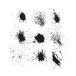 © Zalina - Grunge ink blots Graffiti Spray drops Grunge ink splatter. Splash of paints Vector set