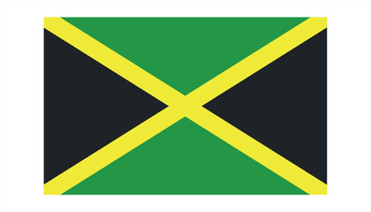 Jamaican flag vector illustration 
