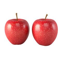 red apple isolated on a transparent background, 2 apple set, Multicolor Apples,Cut out red fresh apples isolated, Sweet summer fruit, set of red apples,set of two organic red apple fruit, Ai