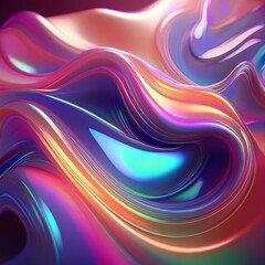 abstract background with waves, Liquid shapes abstract holographic 3D wavy background,light, design pattern swirl wave art wallpaper