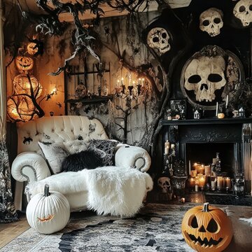 Cozy Halloween home decor 
