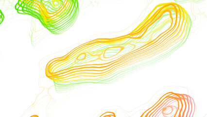 Fototapete - Abstract colorful paint swirls, fluid art. Motion. Transforming lined stains flow into each other and changing size.