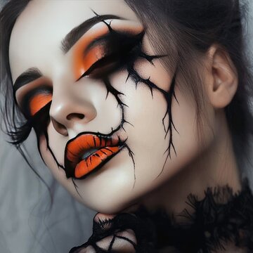 Elegant Halloween makeup styles