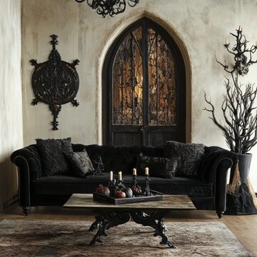 Gothic Halloween home interiors 
