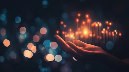 Hand Holding Digital Data