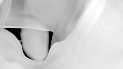 Poster - Abstract soft moving smoke on a black background. Design. Smoke looking like silk waving texture.