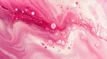 Sticker - Abstract Pink Fluid Art