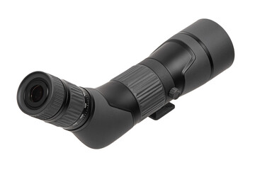 Wall Mural - Modern spyglass. Long-range observation device. Monocular isolate on a white back