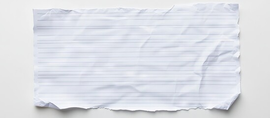 Leinwandbilder - Note paper featuring lines on a white background. with copy space image. Place for adding text or design