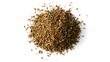 © Neuropixel - Za'atar spice ingredient on a white backgroundready for cooking with. A close-up of a pile of dried herbs and spices on a white background, ideal for culinary and food-related themes.