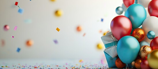 Poster - birthday decorations. with copy space image. Place for adding text or design