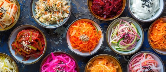 Aufkleber - Probiotic rich foods Eating a healthy diet Top view with copy space