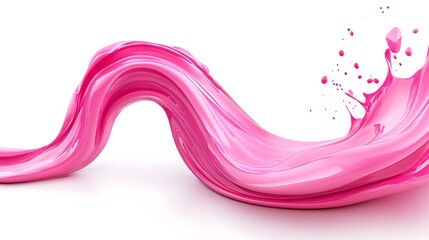 Sticker - Abstract Pink Liquid Splash and Swirl